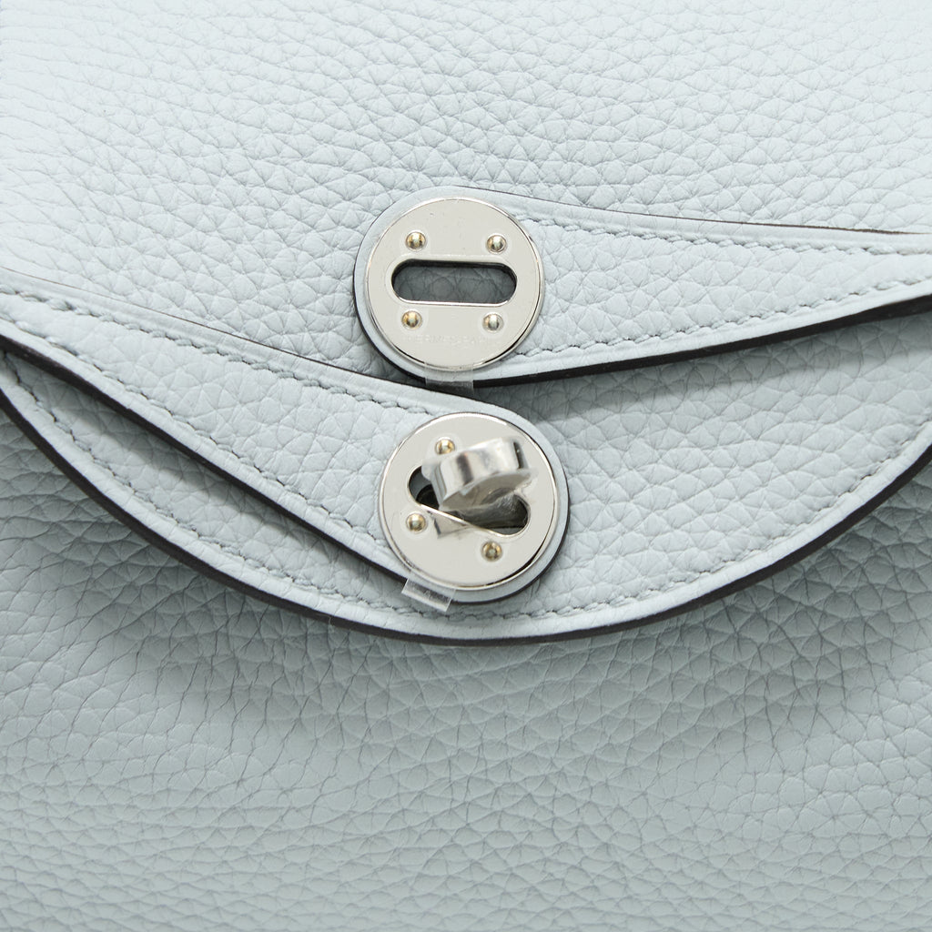 HERMES MINI LINDY CLEMENCE BLUE PALE SHW