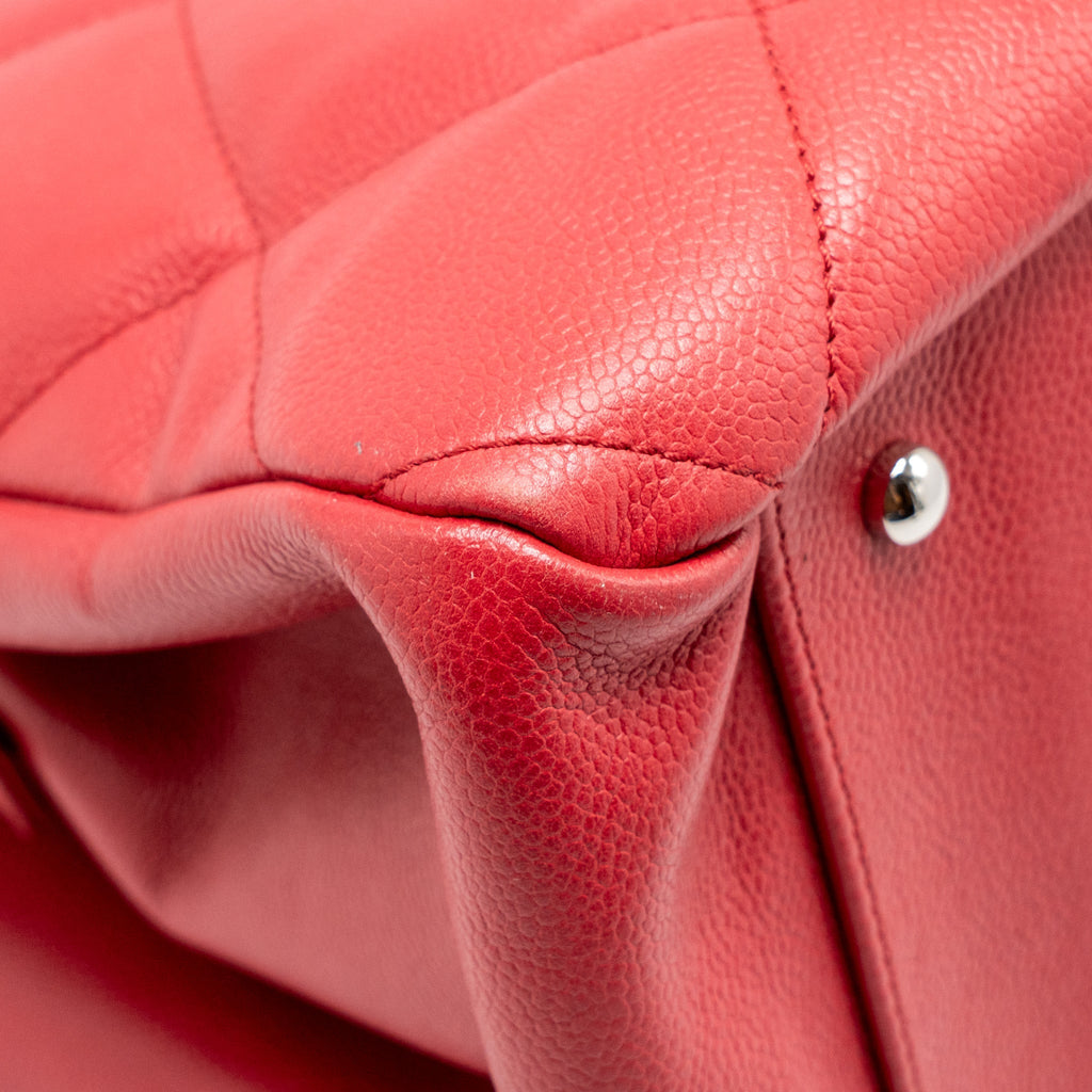 CHANEL CC SOFT SHOPPER TOTE GRAINED CALFSKIN PINK SHW