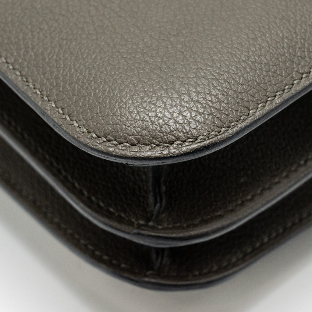 HERMES MINI CONSTANCE EVERCOLOR VERT MAQUIS/BLEU BRUME LGHW