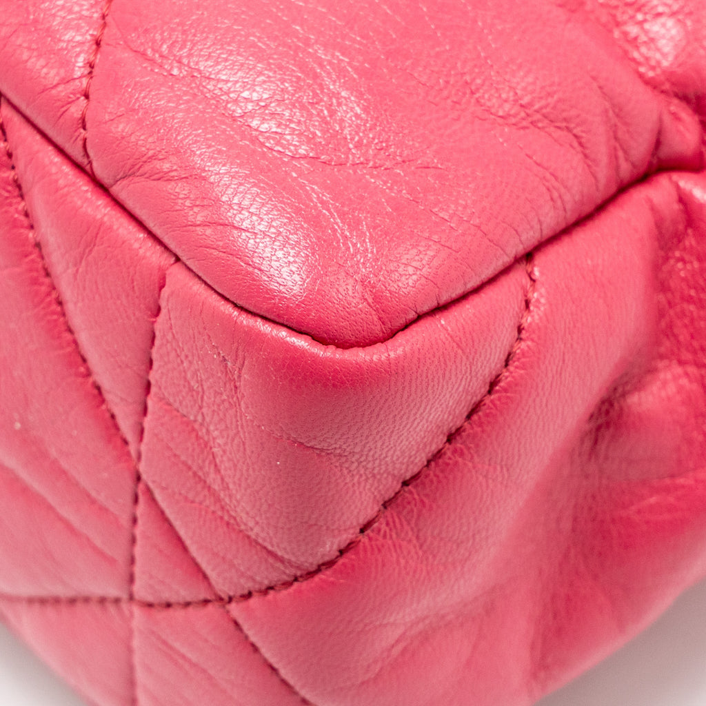 CHANEL SMALL 19 BAG LAMBSKIN PINK MULTICOLOUR HARDWARE