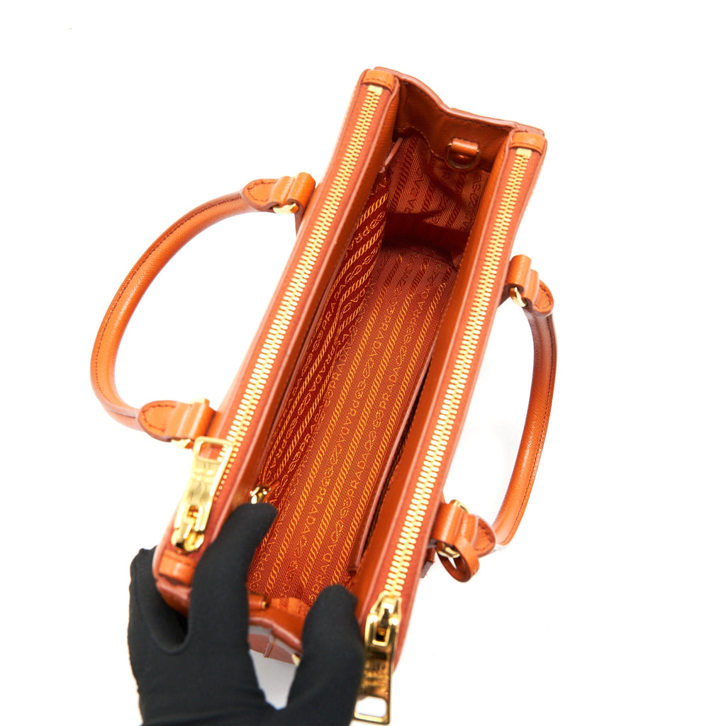 PRADA SAFFIANO TOTE BAG PAPAYA GHW