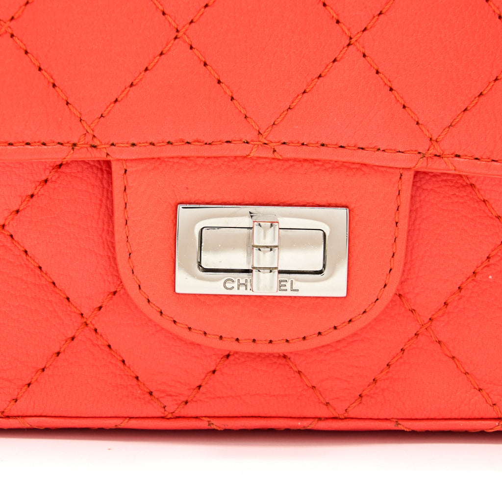 CHANEL MINI 2.55 REISSUE FLAP BAG HOT ORANGE SHW