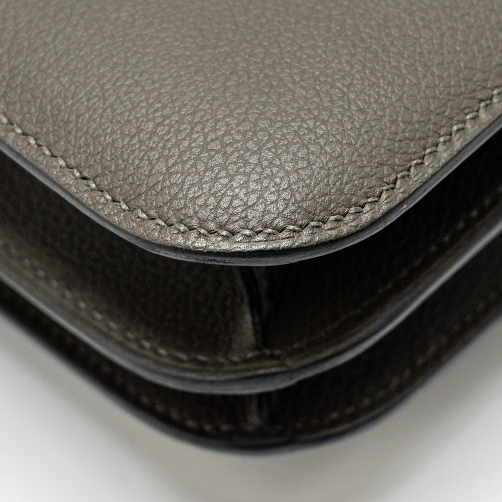 HERMES MINI CONSTANCE EVERCOLOR VERT MAQUIS/BLEU BRUME LGHW