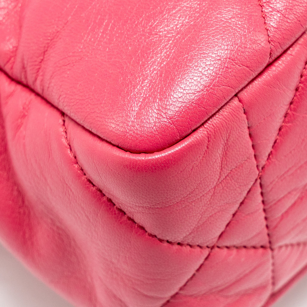 CHANEL SMALL 19 BAG LAMBSKIN PINK MULTICOLOUR HARDWARE
