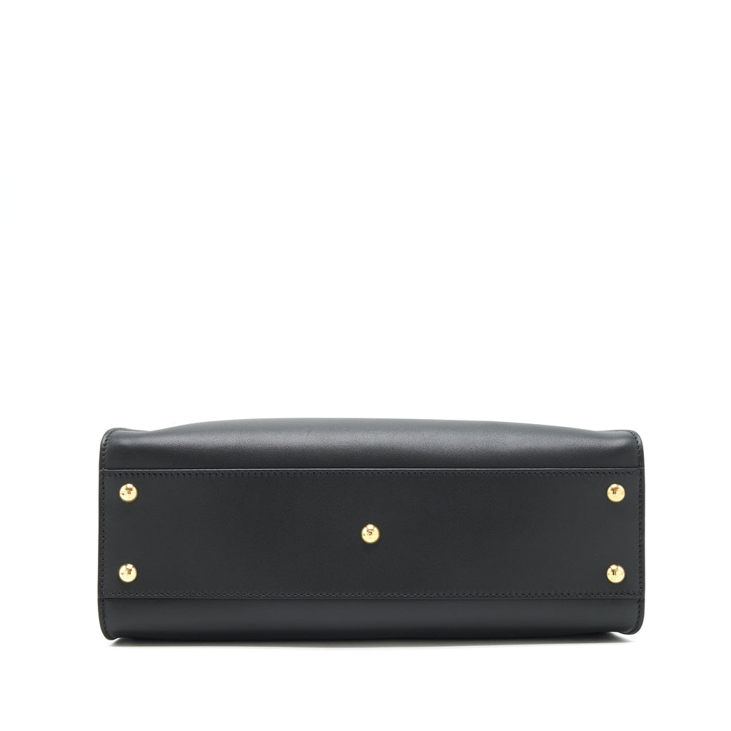 FENDI MEDIUM PEEKABOO BLACK CALFSKIN WITH BLACK/GHW