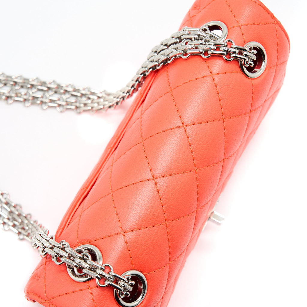 CHANEL MINI 2.55 REISSUE FLAP BAG HOT ORANGE SHW