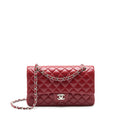 CHANEL MEDIUM CLASSIC DOUBLE FLAP BAG CAVIAR RED SHW