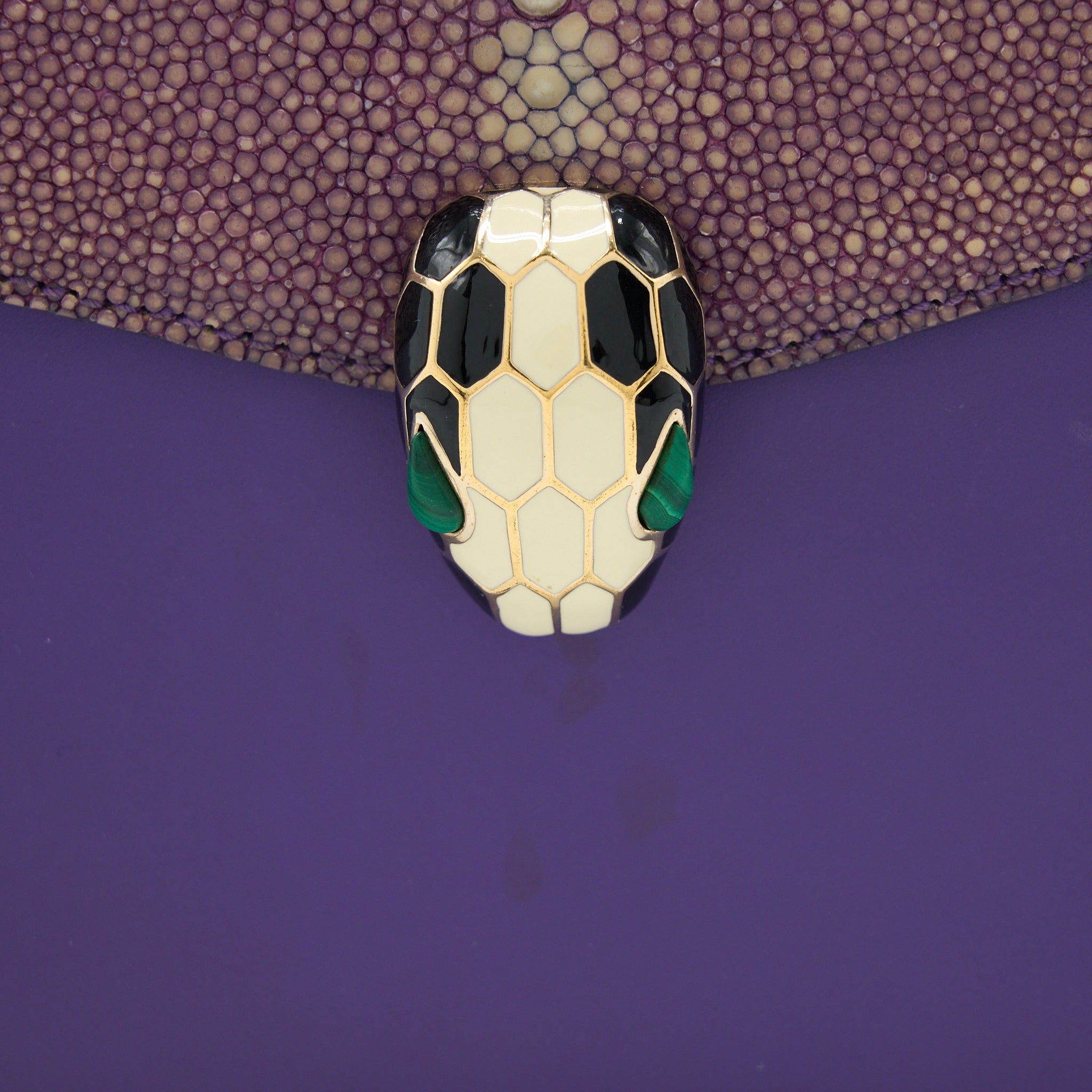BVLGARI SERPENTI FOREVER BAG CRYSTAL GALUCHAR PURPLE LGHW
