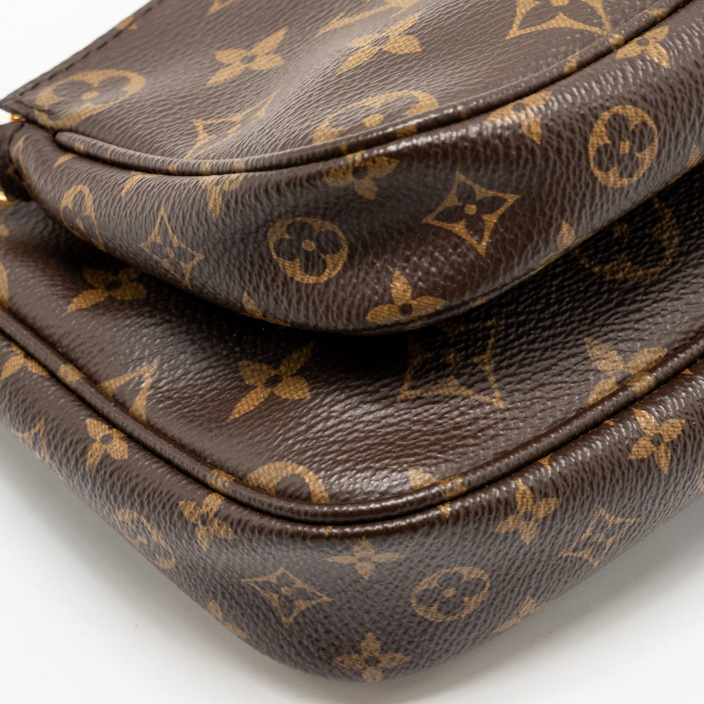 LOUIS VUITTON MULTI POCHETTE KHAKI STRAP MONOGRAM CANVAS GHW