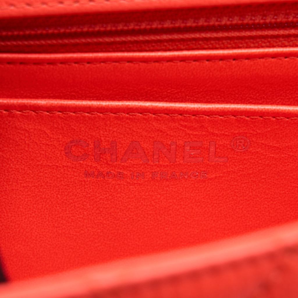 CHANEL MINI 2.55 REISSUE FLAP BAG HOT ORANGE SHW
