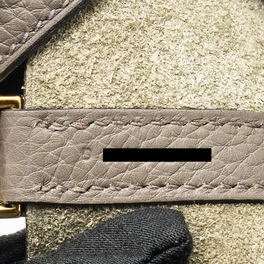 HERMES PICOTIN 22 LOCK BAG CLEMENCE GRIS ETAIN GHW