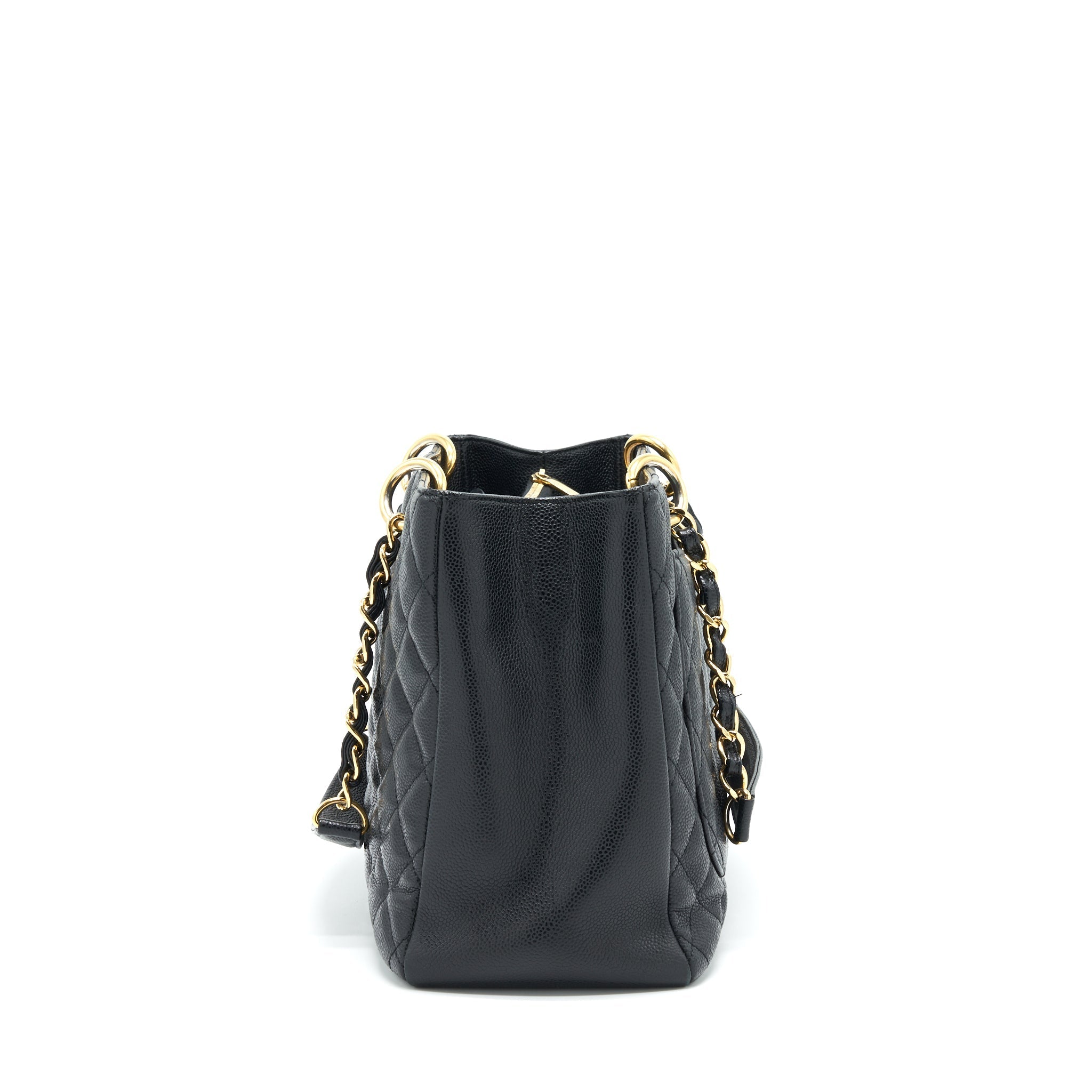 CHANEL GRAND SHOPPING TOTE CAVIAR BLACK GHW SERIAL 17