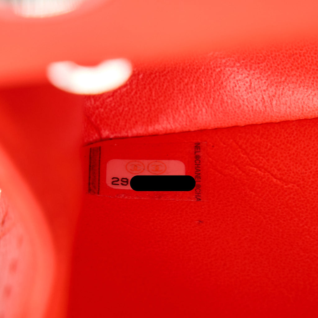CHANEL MINI 2.55 REISSUE FLAP BAG HOT ORANGE SHW