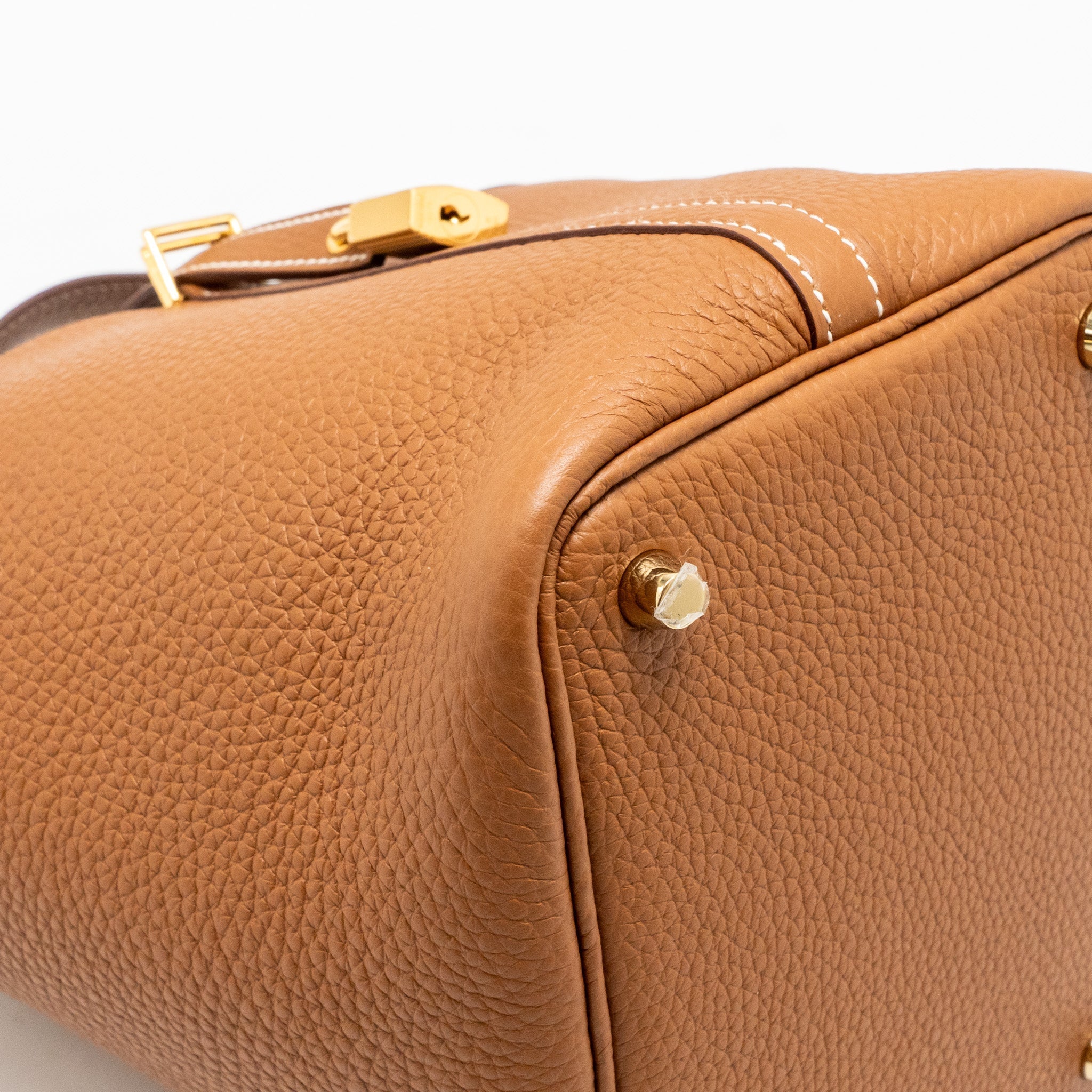 HERMES PICOTIN 18 LOCK BAG CLEMENCE CALFSKIN GOLD GHW
