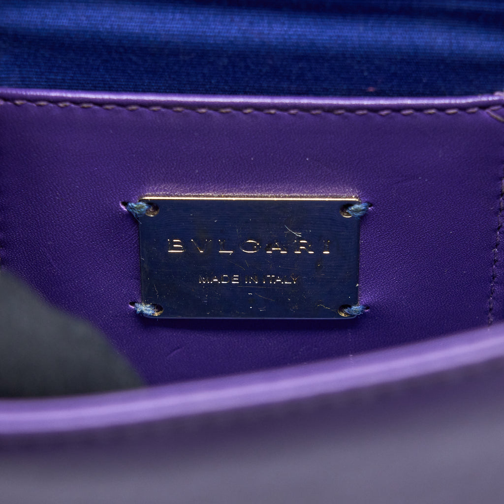 BVLGARI SERPENTI FOREVER BAG CRYSTAL GALUCHAR PURPLE LGHW