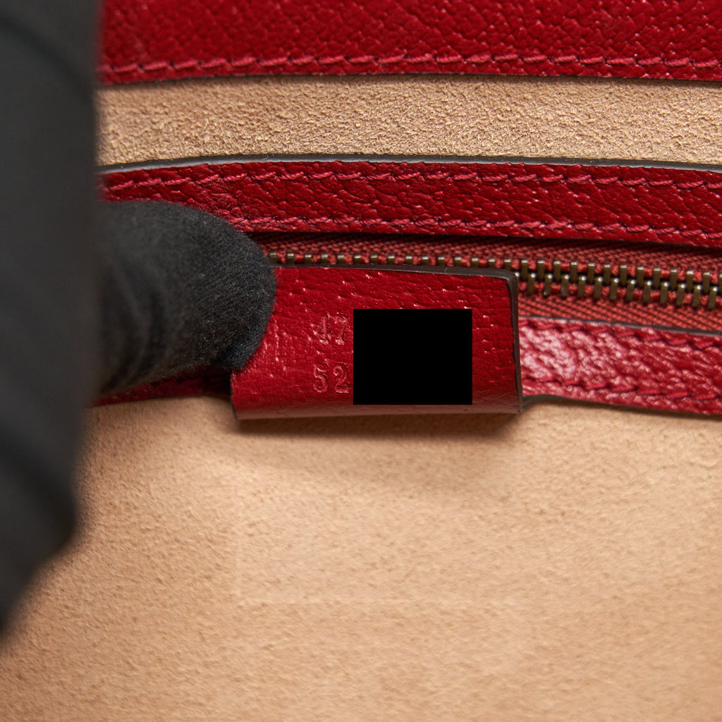 GUCCI QUEEN MARGARET TOP HANDLE BAG RED