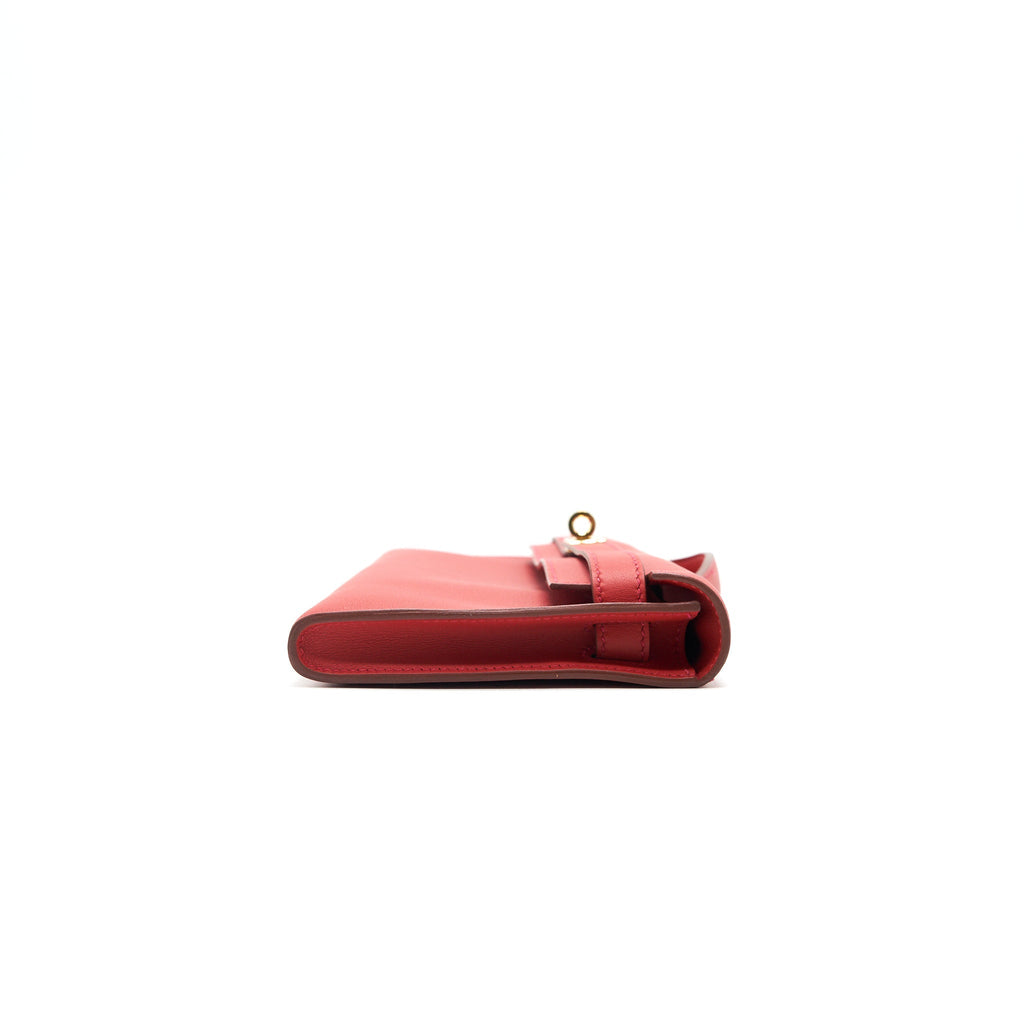 HERMES KELLY CUT BAG SWIFT LEATHER ROUGE TOMATE GHW