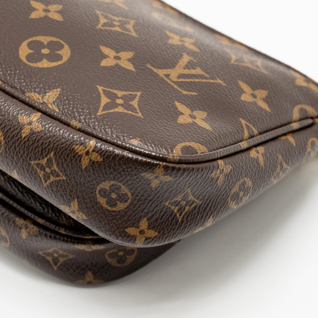 LOUIS VUITTON MULTI POCHETTE KHAKI STRAP MONOGRAM CANVAS GHW