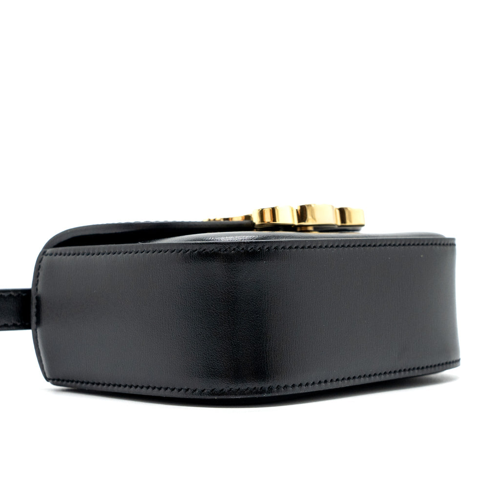 CELINE MINI CLAUDE SHINY CALFSKIN BLACK GHW