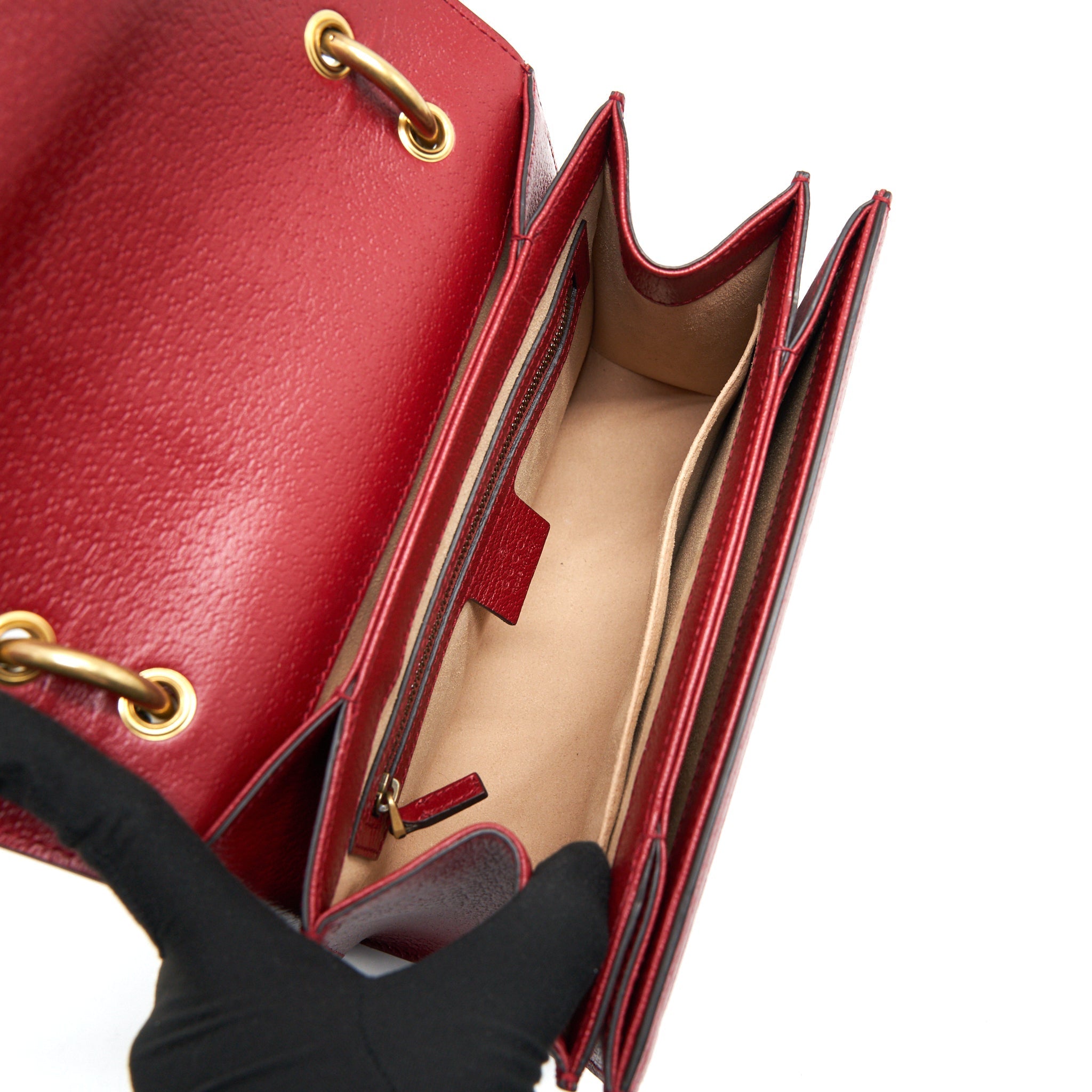 GUCCI QUEEN MARGARET TOP HANDLE BAG RED