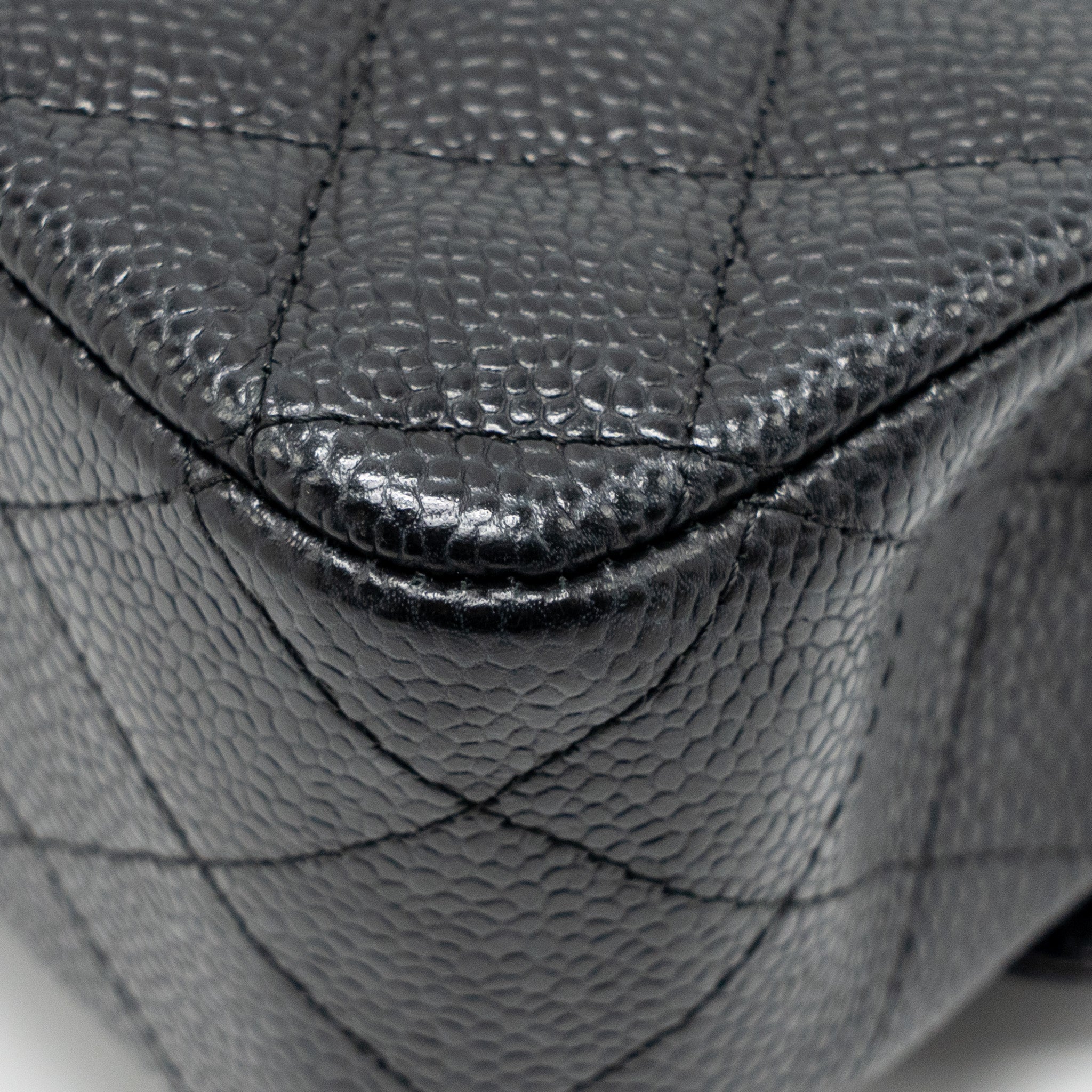 CHANEL MEDIUM CLASSIC DOUBLE FLAP BAG CAVIAR BLACK SHW