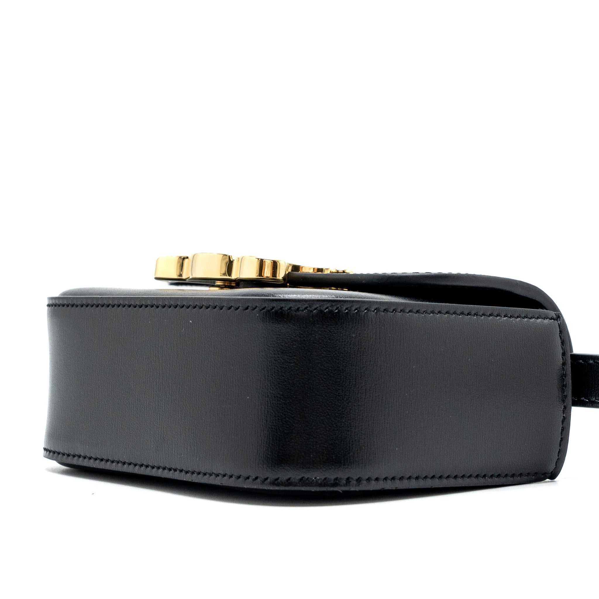 CELINE MINI CLAUDE SHINY CALFSKIN BLACK GHW