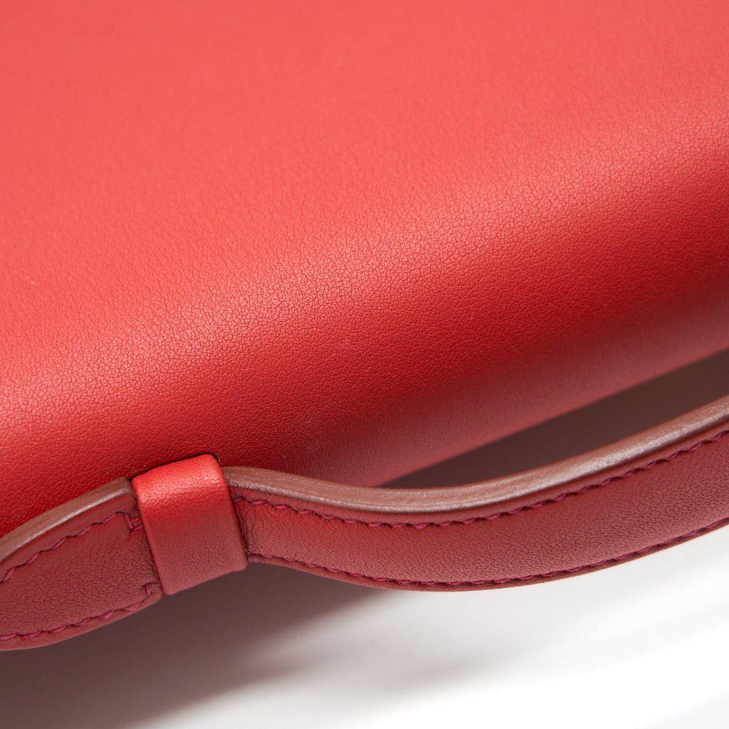 HERMES KELLY CUT BAG SWIFT LEATHER ROUGE TOMATE GHW