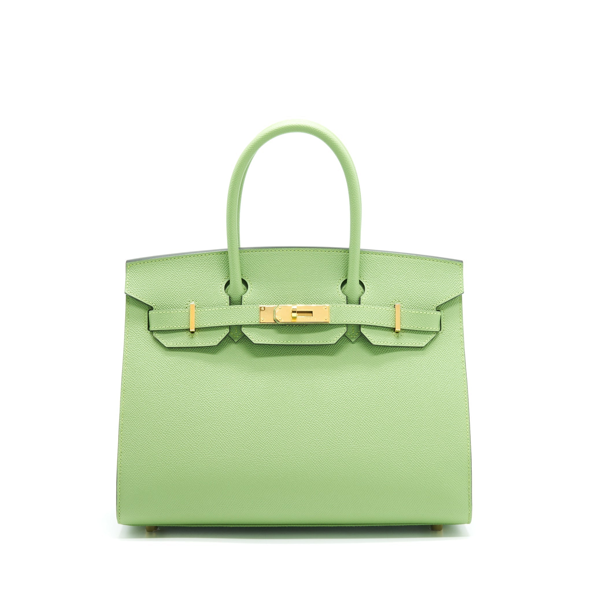 HERMES BIRKIN 30 SELLIER VERT CRIQUET GHW EPSOM LEATHER