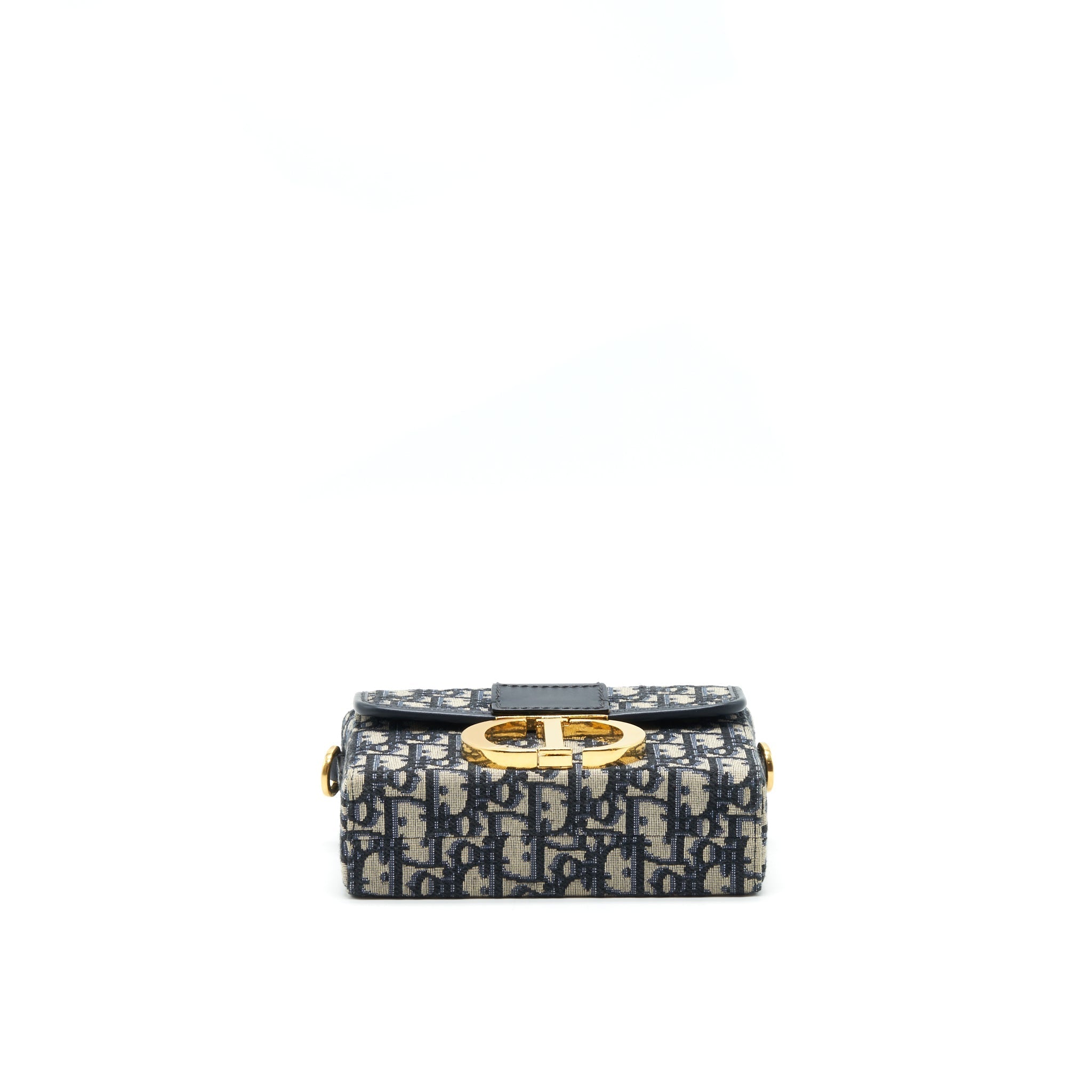 DIOR 30 MONTAIGNE BOX BAG BLUE OBLIQUE JACQUARD GHW