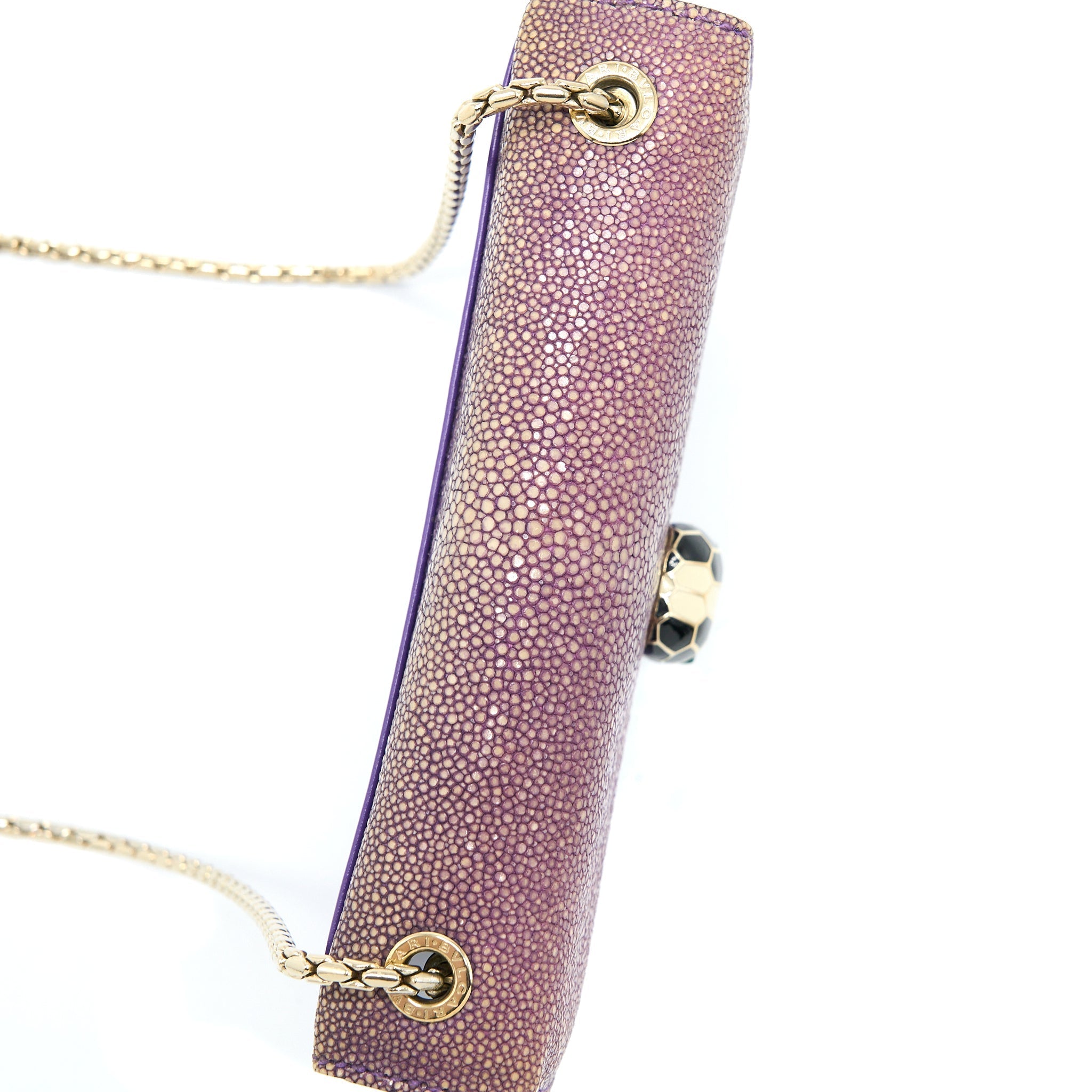 BVLGARI SERPENTI FOREVER BAG CRYSTAL GALUCHAR PURPLE LGHW