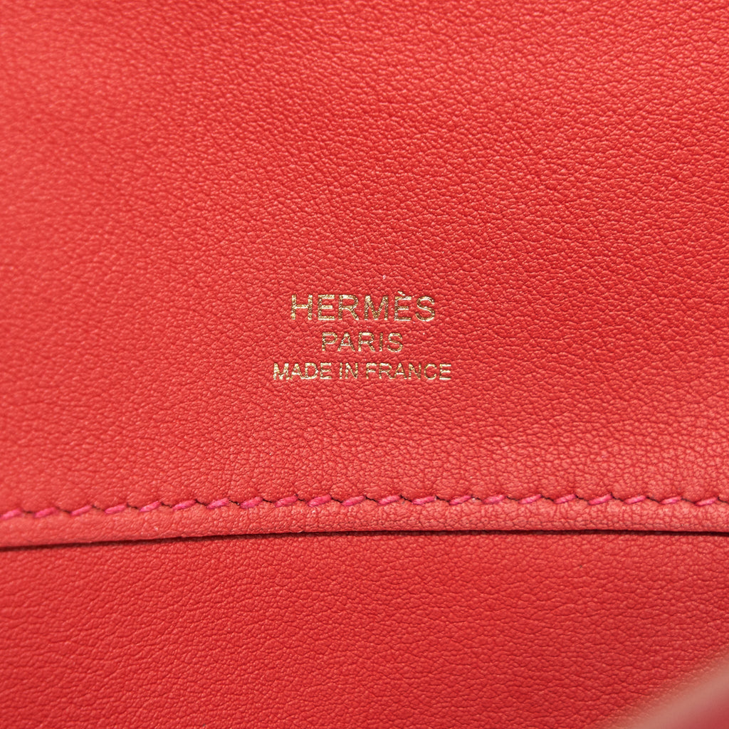 HERMES KELLY CUT BAG SWIFT LEATHER ROUGE TOMATE GHW