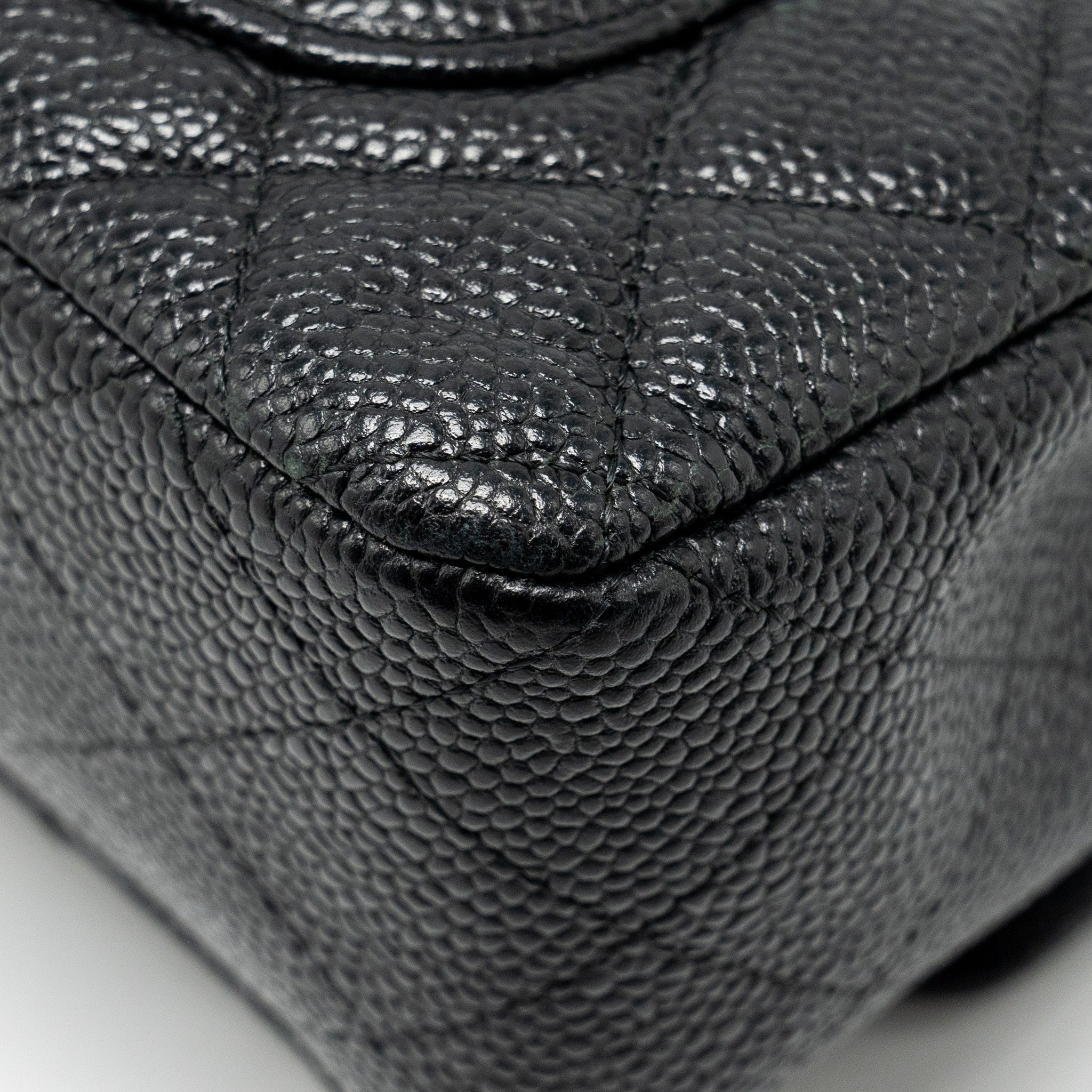 CHANEL MINI RECTANGULAR FLAP BAG CAVIAR BLACK SHW