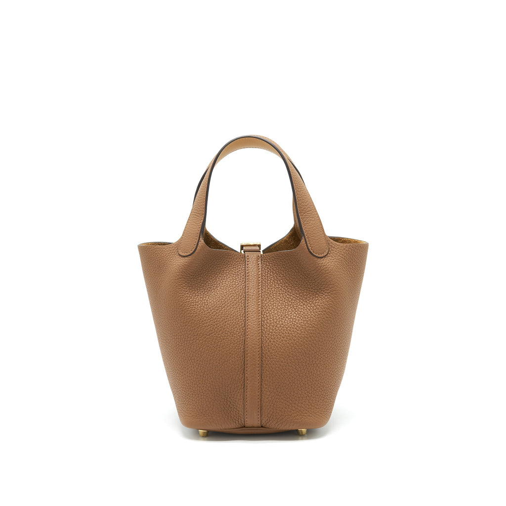 HERMES PICOTIN 18 LOCK BAG BISCUIT/ALEZAN GHW