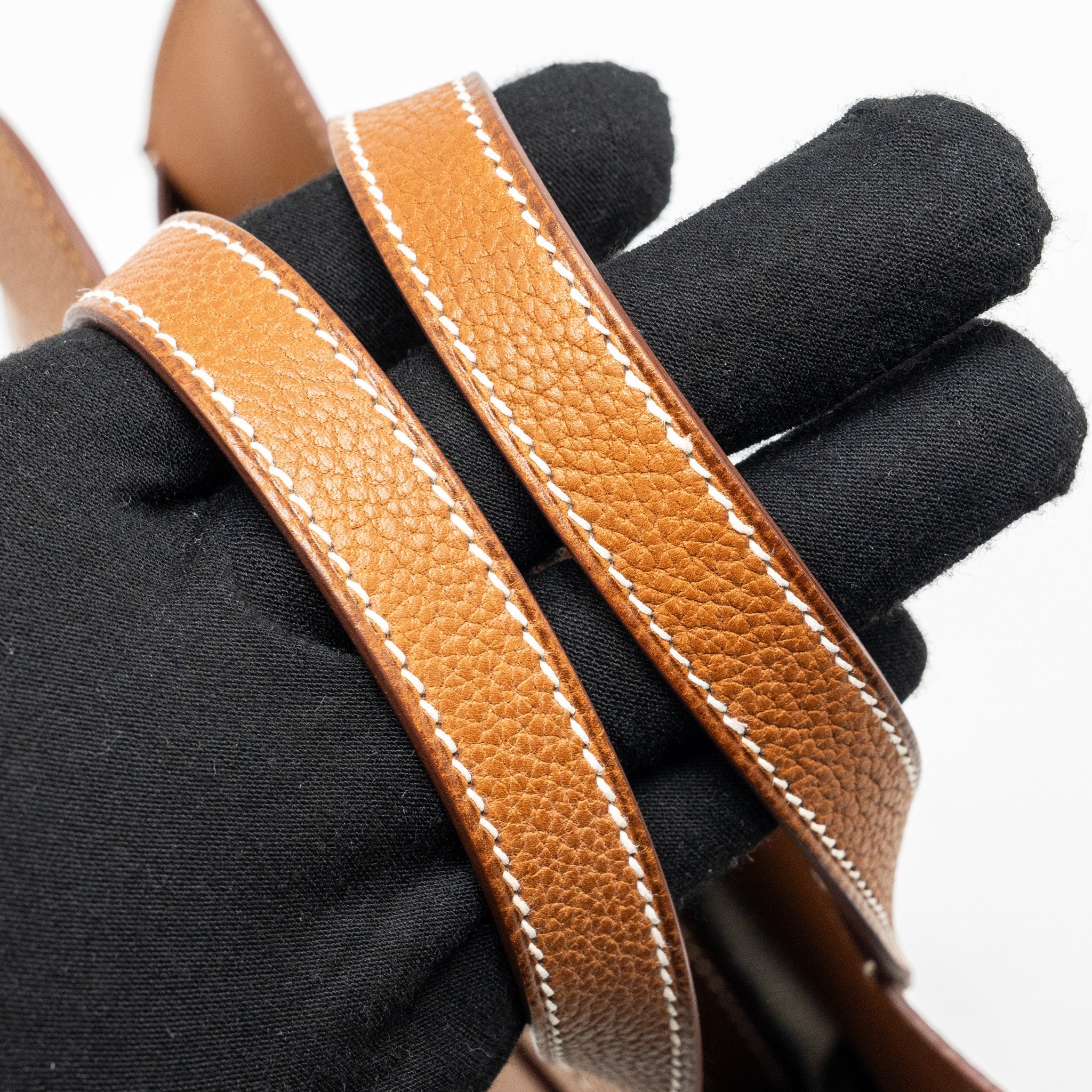 HERMES HALZAN 25 BARENIA FAUBOURG FAUVE GHW