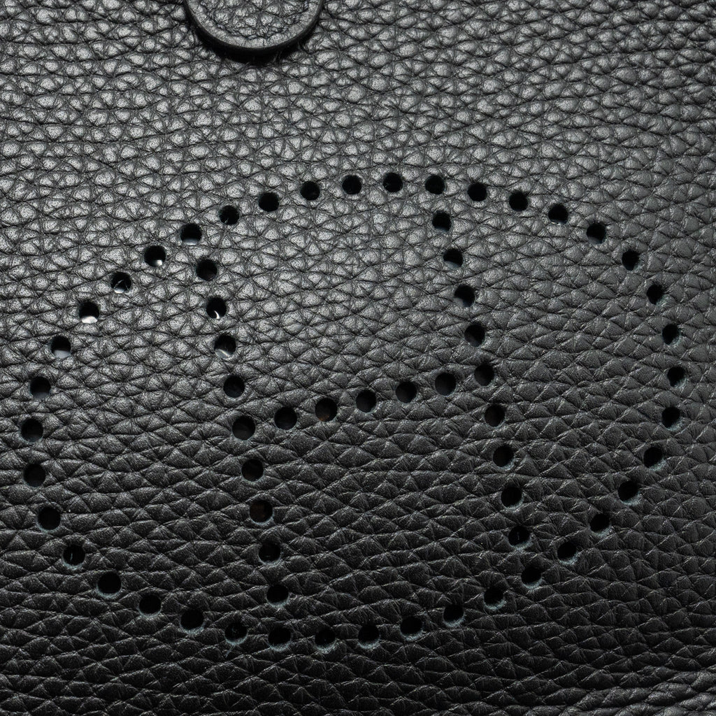 HERMES MINI EVELYNE CLEMENCE BLACK WITH BLACK/EBENE STRAP GHW
