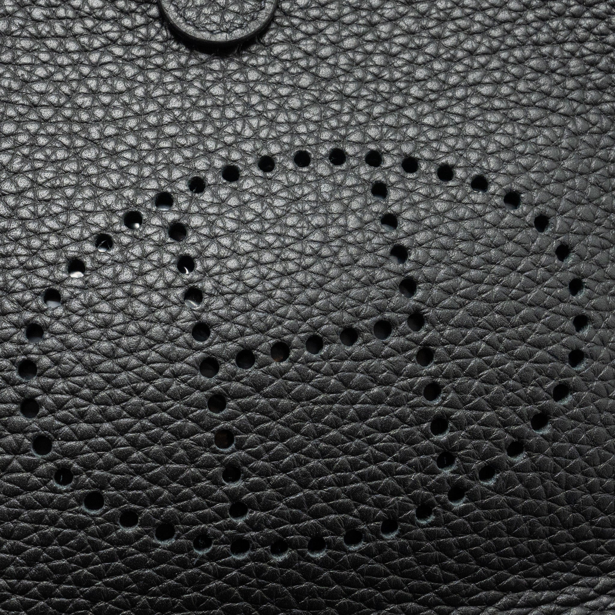 HERMES MINI EVELYNE CLEMENCE BLACK WITH BLACK/EBENE STRAP GHW
