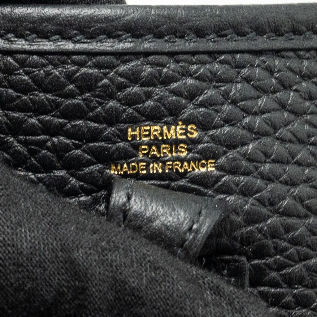 HERMES MINI EVELYNE CLEMENCE BLACK WITH BLACK/EBENE STRAP GHW