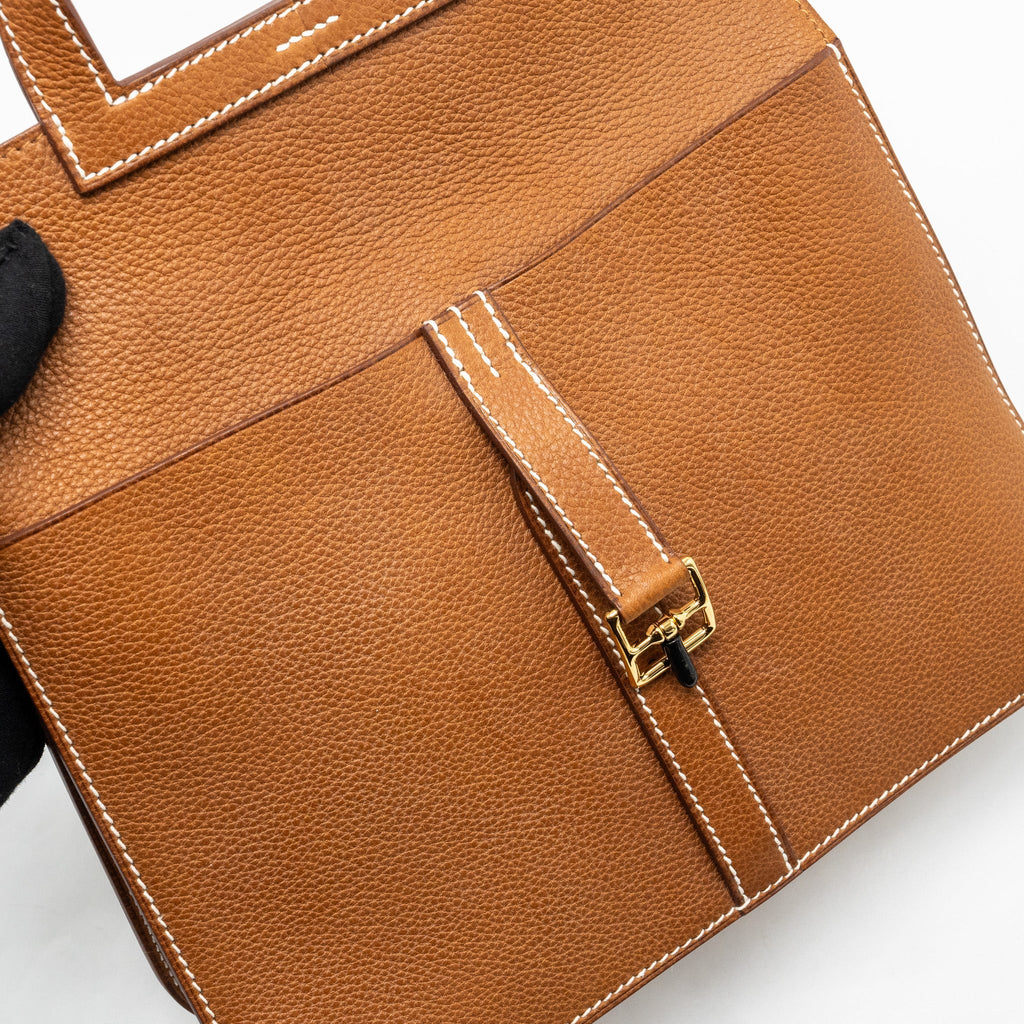 HERMES HALZAN 25 BARENIA FAUBOURG FAUVE GHW