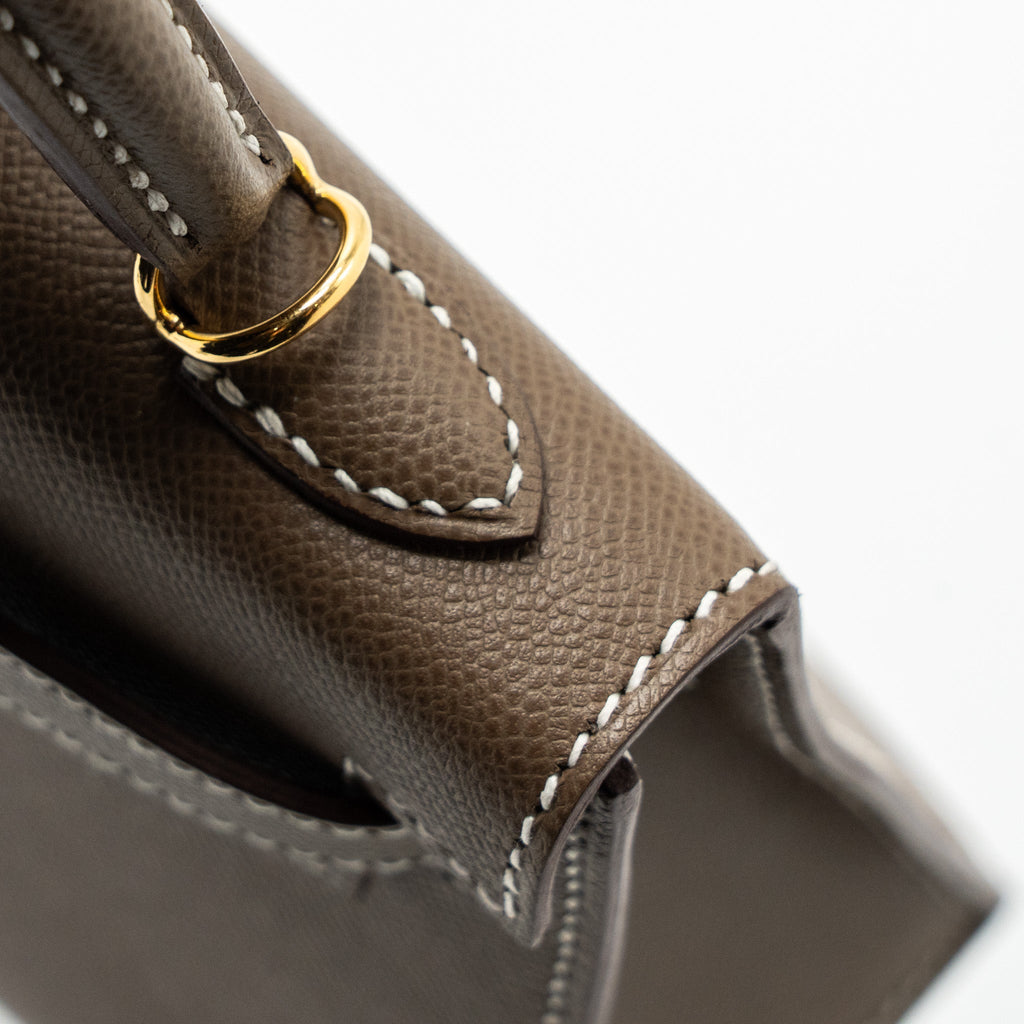 HERMES MINI KELLY II MADAME ETOUPE GHW