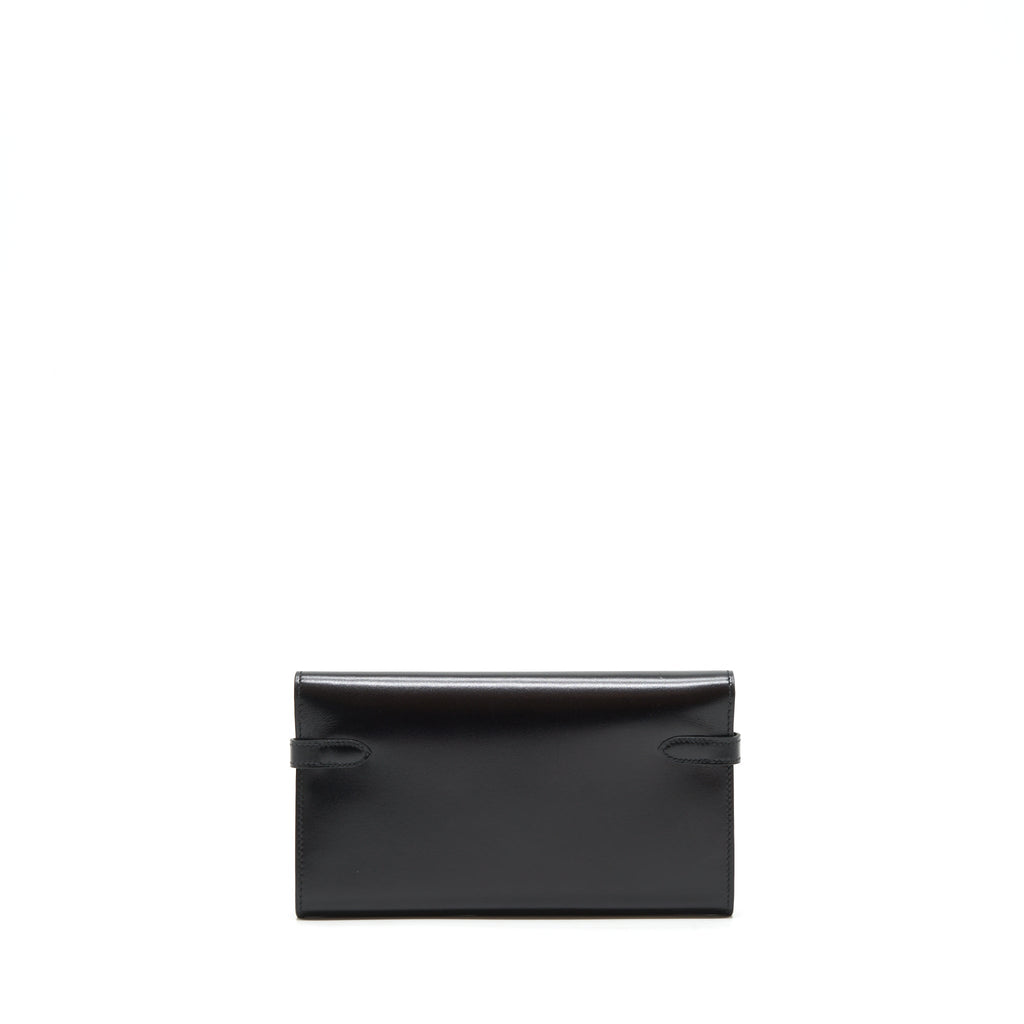 HERMES KELLY CLASSIC LONG WALLET BOX BLACK SHW