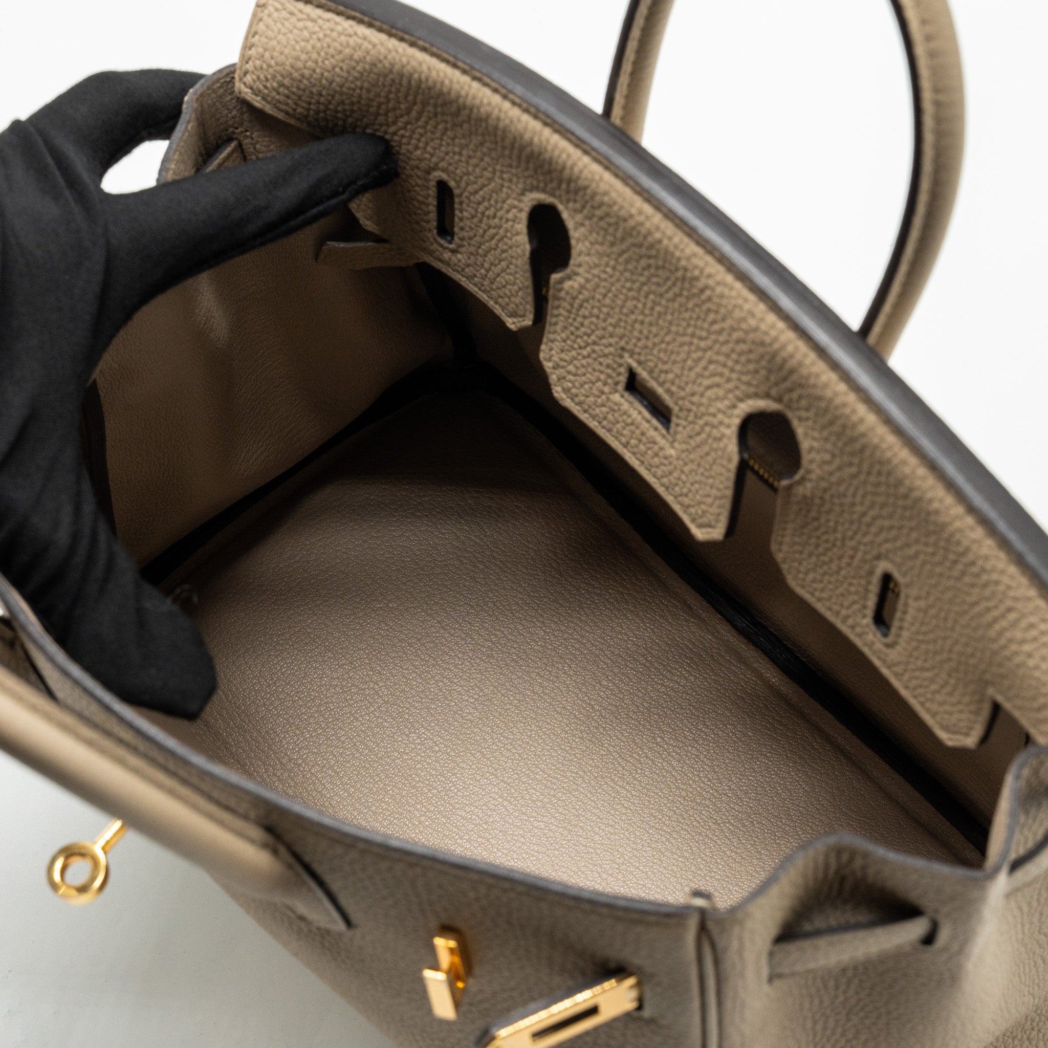 HERMES BIRKIN 25 TOGO 81 GRIS TOURTERELLE RGHW