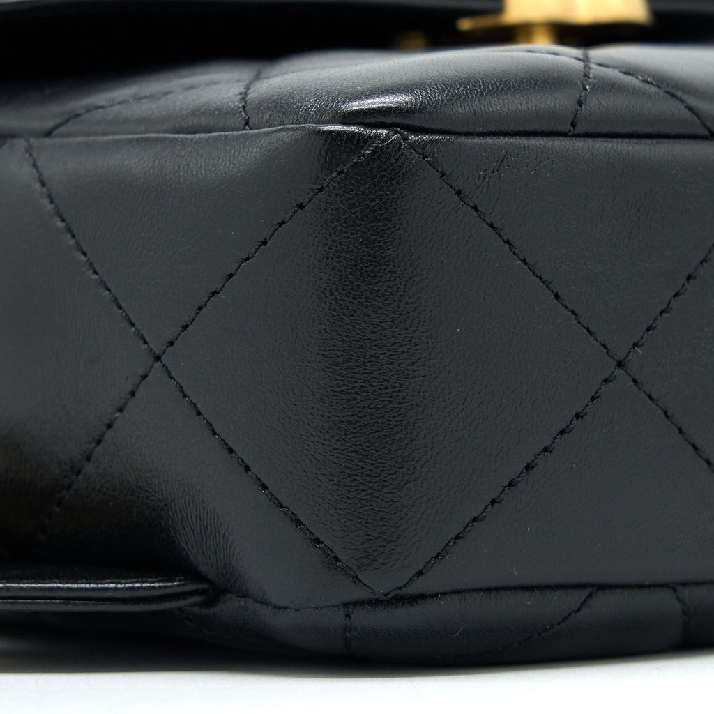 CHANEL 23P ADO BACKPACK LAMBSKIN BLACK GHW (MICROCHIP)