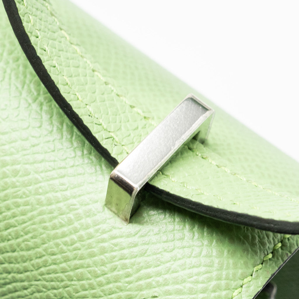 HERMES MINI CONSTANCE EPSOM VERT CRIQUET SHW