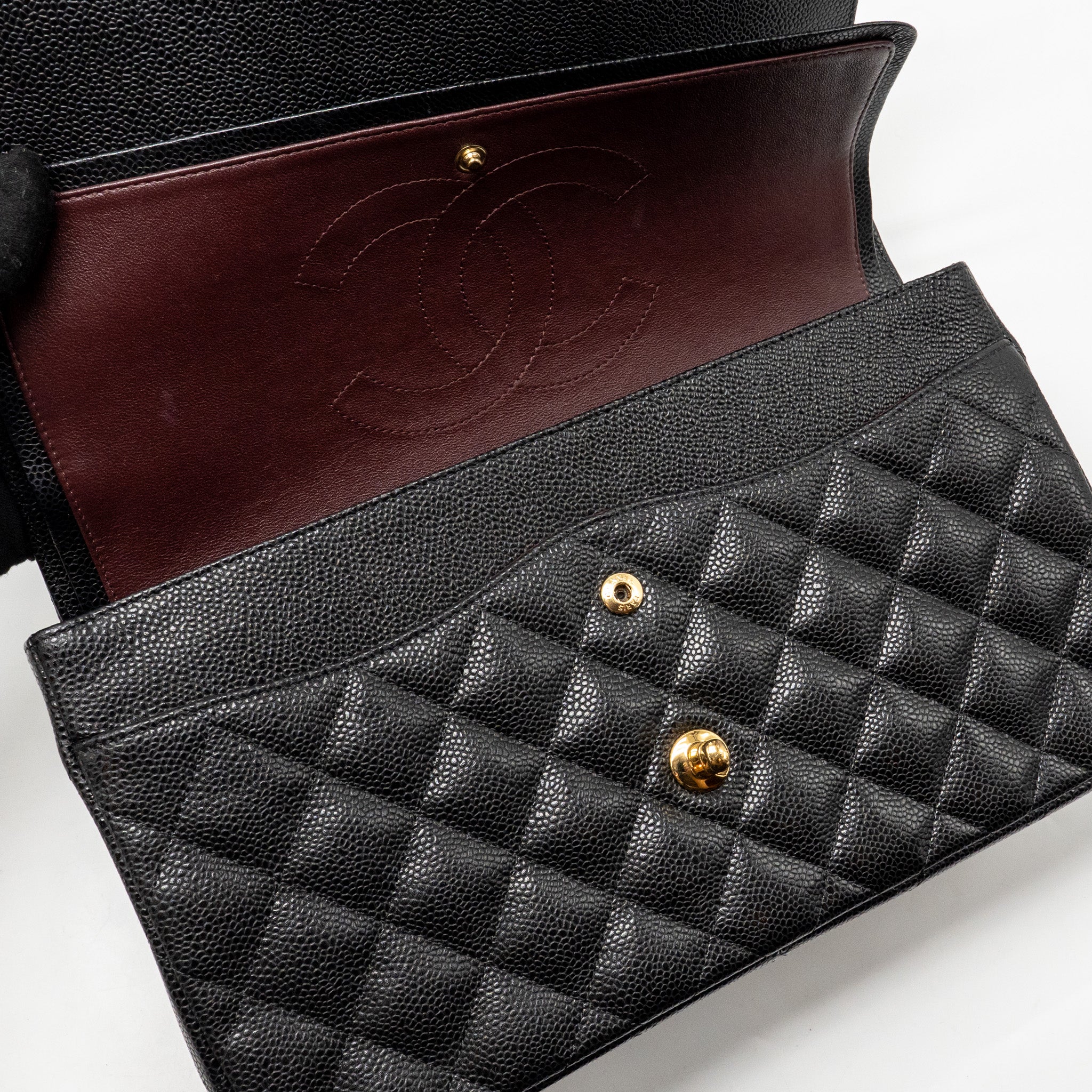 CHANEL JUMBO CLASSIC DOUBLE FLAP BAG CAVIAR BLACK GHW