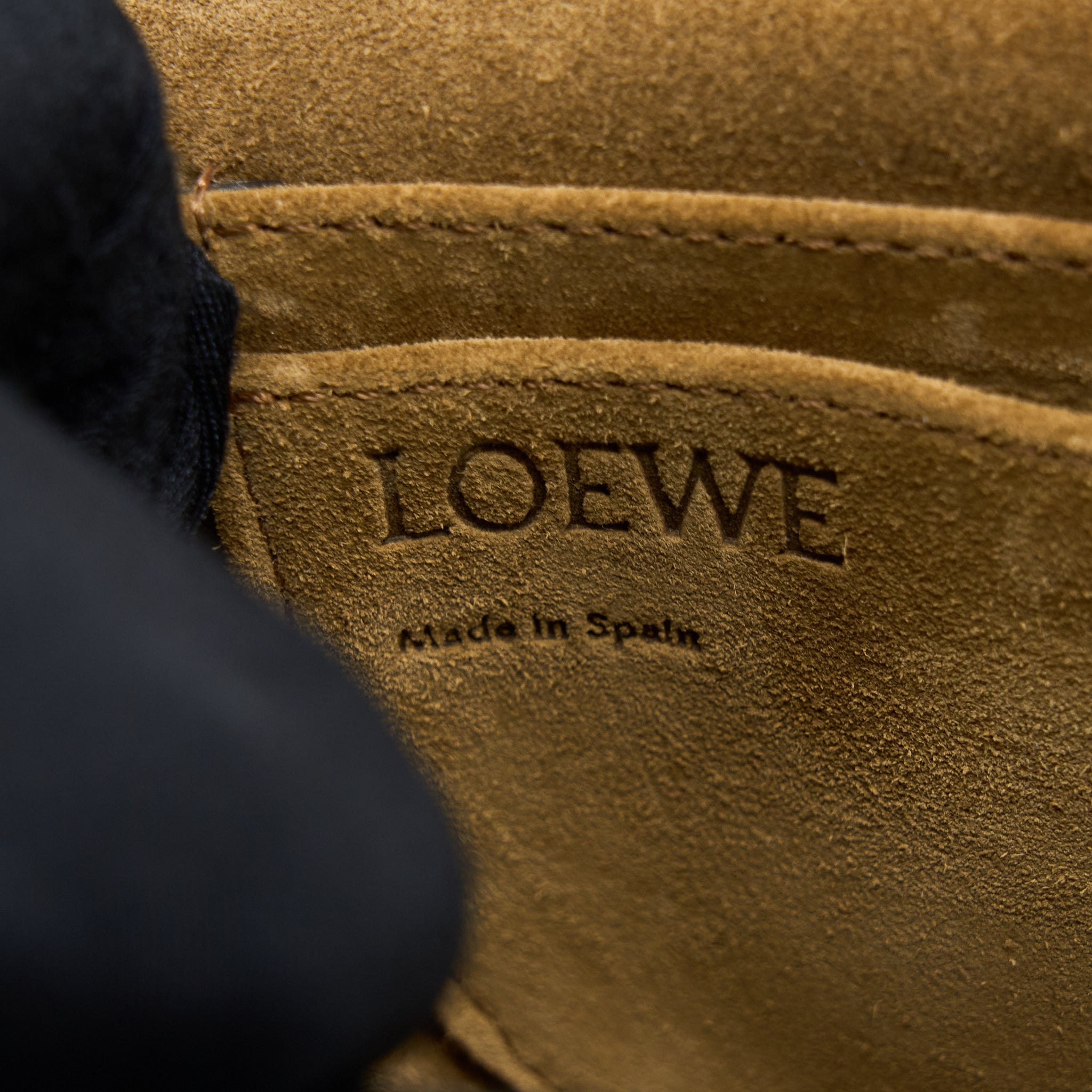 LOEWE MINI GATE CALFSKIN NAVY GHW