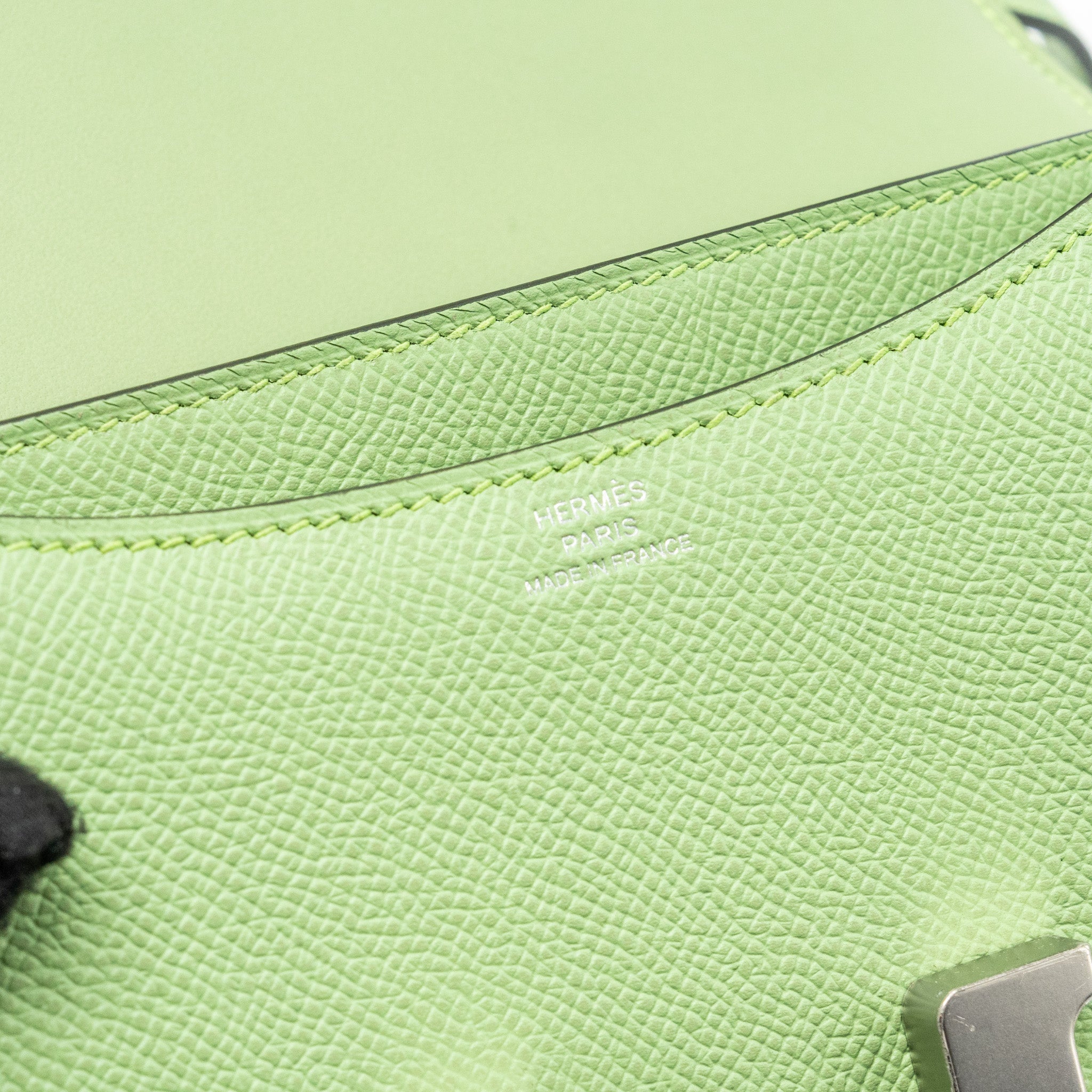 HERMES MINI CONSTANCE EPSOM VERT CRIQUET SHW