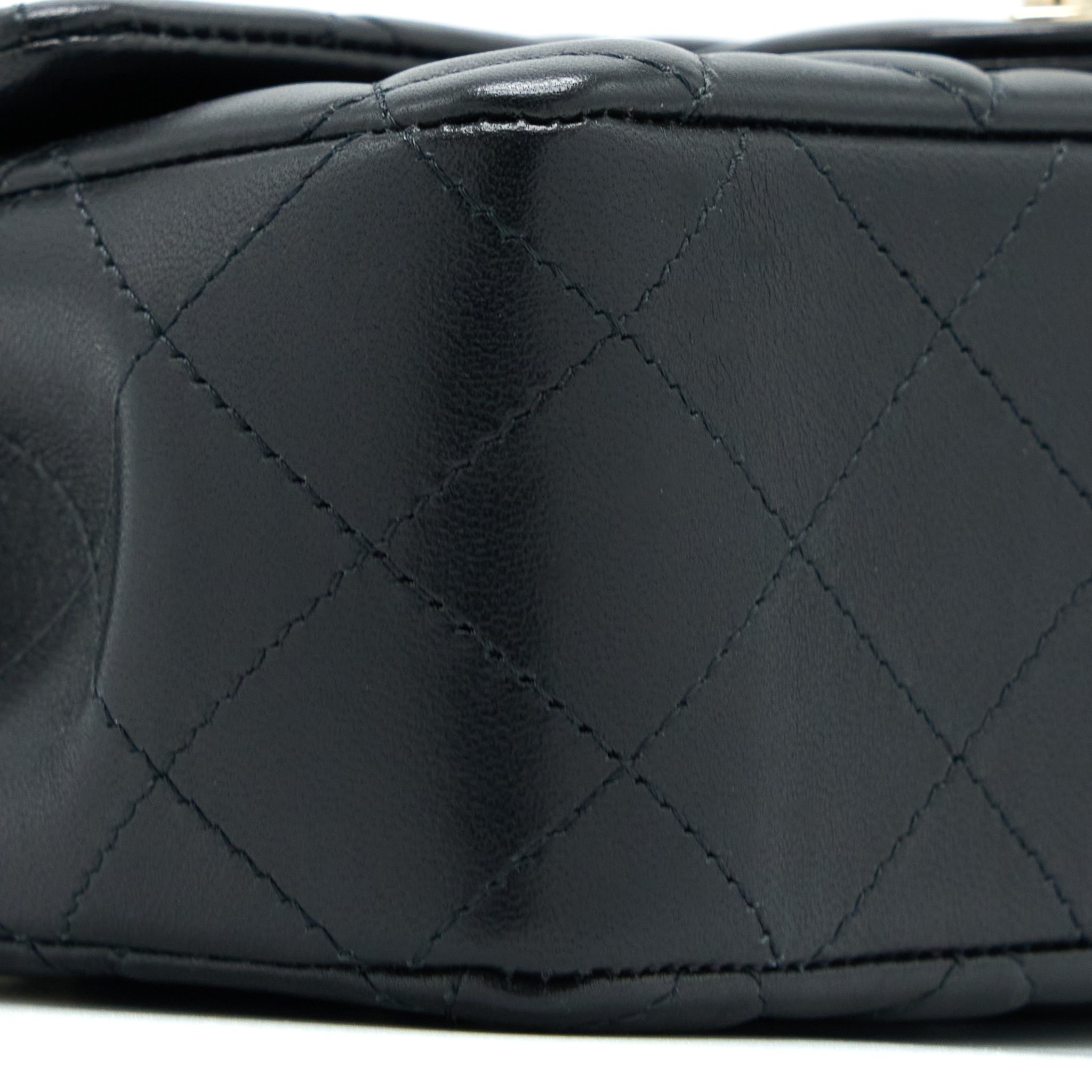 CHANEL MINI RECTANGULAR WITH COCO BAG CHARM LIMITED EDITION LAMBSKIN BLACK LGHW