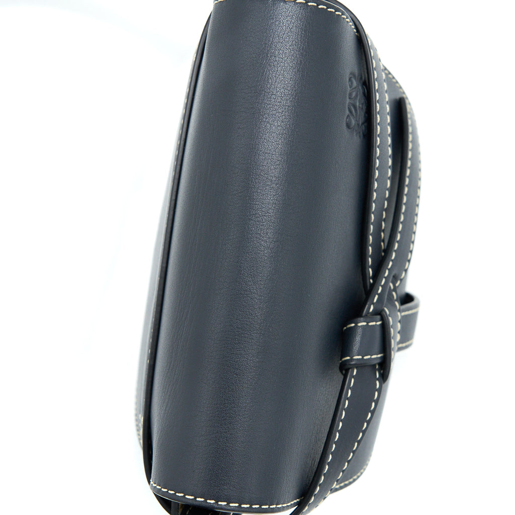 LOEWE MINI GATE CALFSKIN NAVY GHW