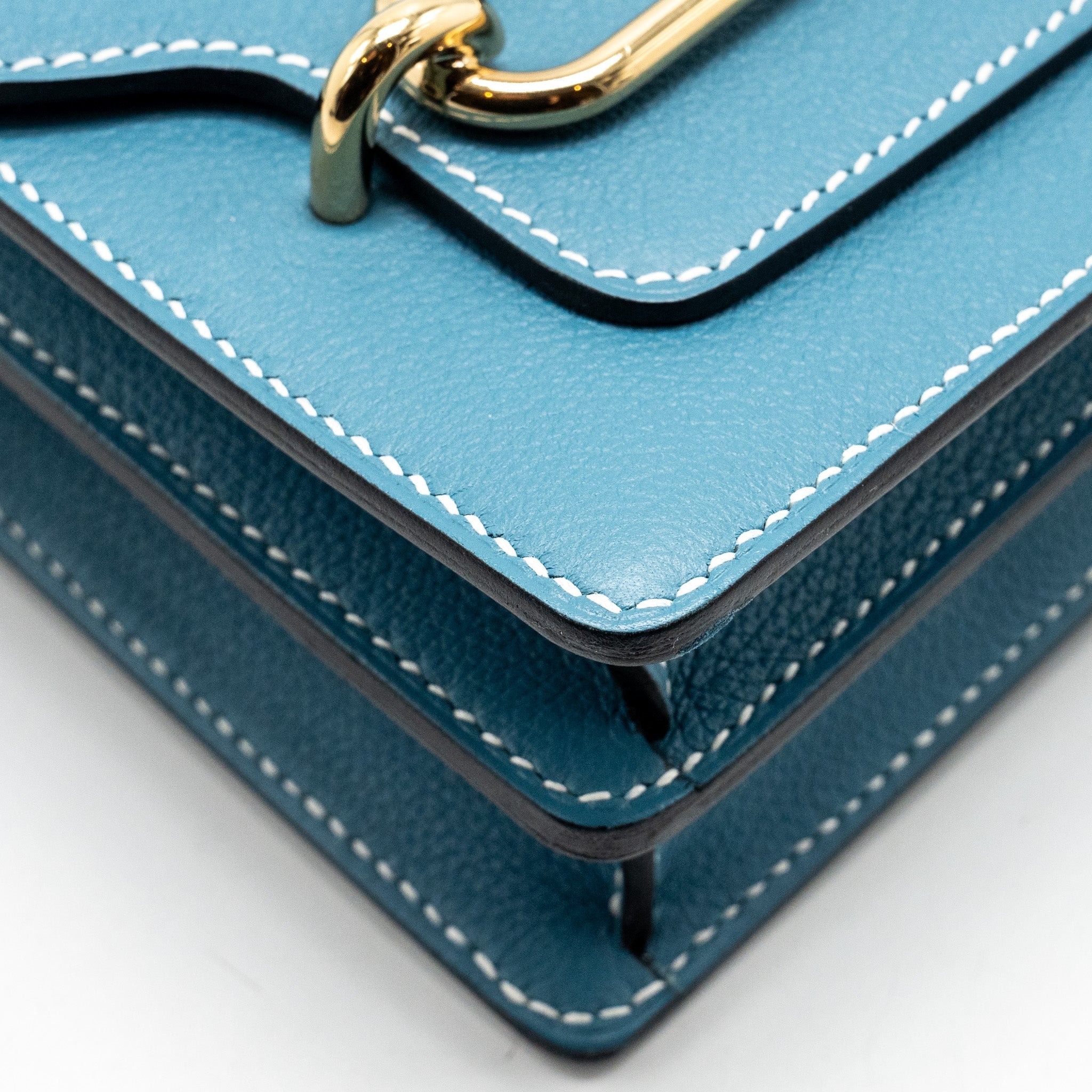 HERMES MINI ROULIS EVERCOLOR NEW BLEU JEAN LGHW