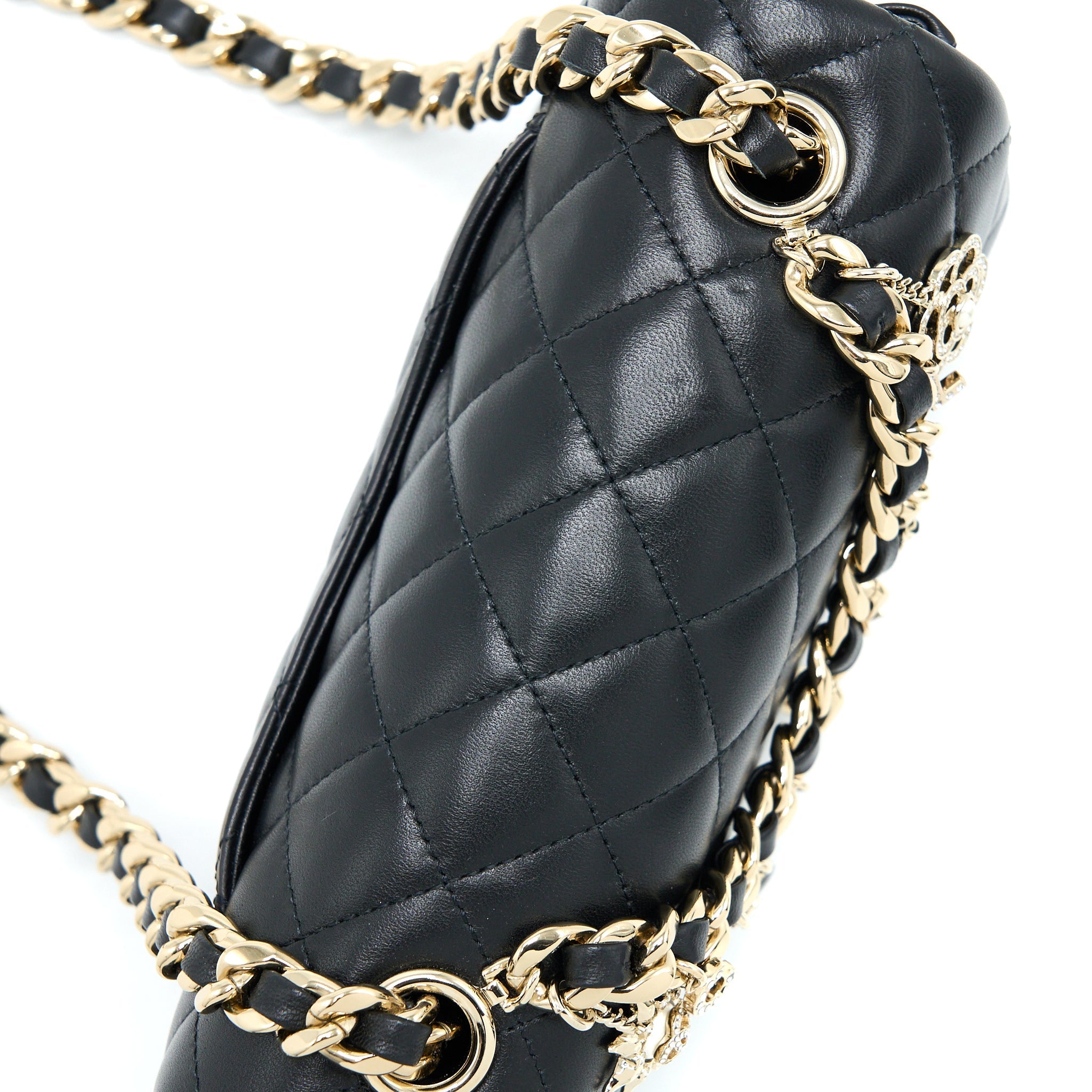 CHANEL MINI RECTANGULAR WITH COCO BAG CHARM LIMITED EDITION LAMBSKIN BLACK LGHW